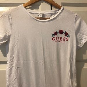 Guess Rose Embroidered Graphic Tee